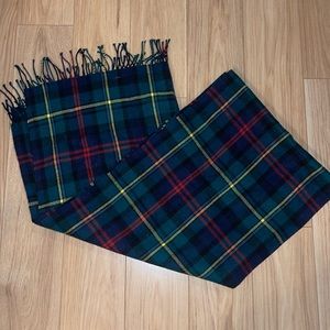 Merona Green & Red Scarf with Fringe TBD S